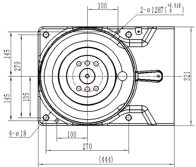 Установочные размеры робота CRP-RH14-10-W