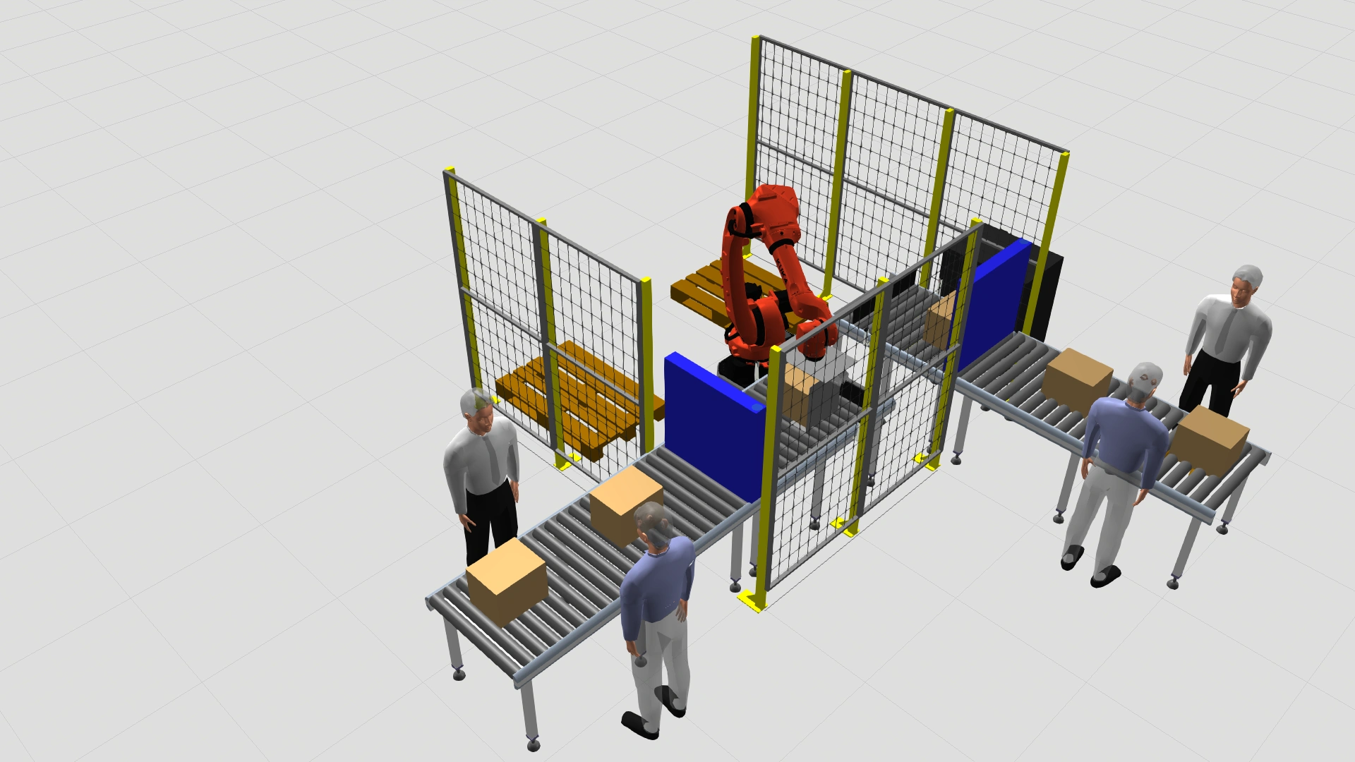 Роботизированный технологический комплекс для паллетирования коробок CRP