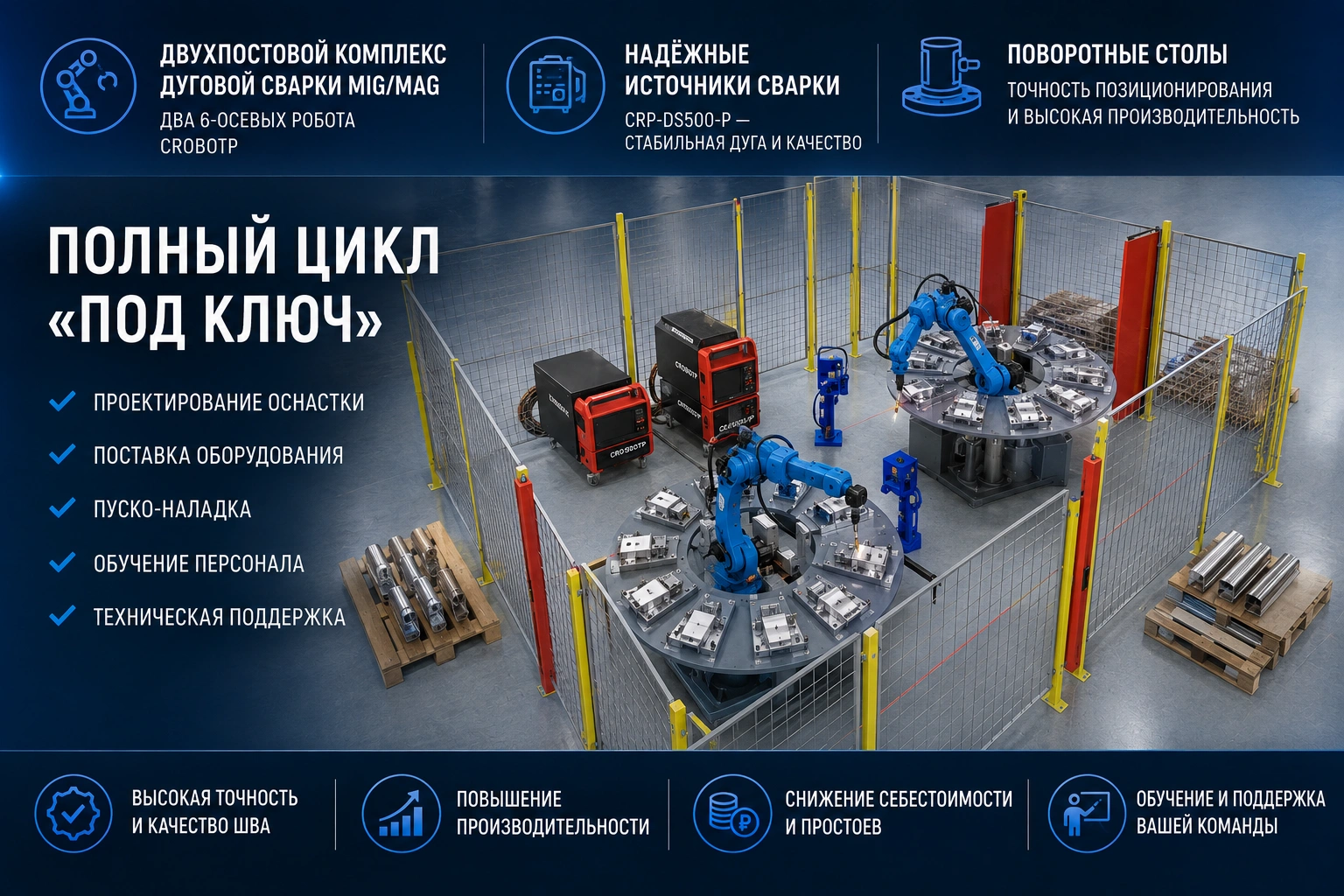 Роботизированный сварочный комплекс на два робота